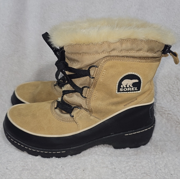 Sorel Tivoli Inner Fleece Lace Up Snow Boots 24Cm Beige Size 8.5 - Picture 8 of 14